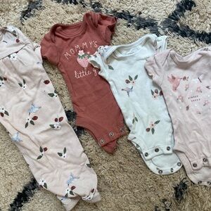 Carters Premie Girl’s Clothes | Preemie onesies | preemie sleeper